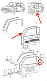 VW MK1 Caddy Rabbit Jetta Door Seal set -4 door-